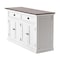 Homeroots Modern Farmhouse Brown And White Buffet Server 388226 - alternate 8