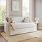 Martha Stewart Simone Twin Upholstered Platform Daybed with Pull Out Trundle, Cushioned Headboard, Footboard XH-8549-DBT-WH-MS - alternate 1