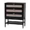Baxton Studio Florica Art Deco Black Wood Queen 5-Piece Bedroom Set 255-14153-14151-14150-14149-14149-ZORO - alternate 6