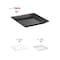 Smarty Had A Party 12" x 12" Black Square with Groove Rim Plastic Serving Trays (24 Trays), 24PK 7905-CASE - alternate 10