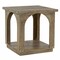 Homeroots 24" Brown Distressed Solid Wood Square Floor Shelf End Table 605353 - alternate 8