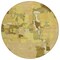 Homeroots 8' Gold Brown And Green Round Abstract Washable Indoor Outdoor Area Rug 599570 - alternate 7