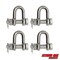 Extreme Max Extreme Max 3006.8357.4 BoatTector Stainless Steel Bolt-Type Chain Shackle - 3/4", 4-Pack 3006.8357.4 - alternate 1