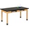 Diversified Spaces Compartment Table, Oak, Wood Frame, 60 in W, Black C714LBBK30N - alternate 1