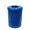 Mytcoat Trash Receptacle, Flat Lid, Liner, 32 Gal, Light Blue, Punched Steel, Textured Coating 804390 - alternate 1