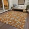 Homeroots 3' X 5' Copper Green And Gray Floral Washable Indoor Outdoor Area Rug 597842 - alternate 7