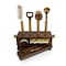 Picnic Time Family Of Brands NFL Los Angeles Chargers Sidecar 5-Piece Bar Tool Set, (Acacia Wood) 672-05-508-347-2 - alternate 2
