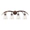 Jonathan Y Wyatt 32.5" 4-Light Southwestern Bohemian Resin/Seeded Glass Faux Antler LED Vanity Light, Brown Wood JYL6315A - alternate 1