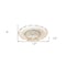 Homeroots 13in Clear and Gold Round Glass Hand Finished Lazy Susan 375756 - alternate 4