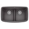 Blanco Valea Equal Double Low Divide, Cinder 442196 - alternate 1