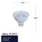 Bulbrite 50-Watt Equivalent Dimmable Flood MR16 Bi-Pin (GU5.3) 3000K LED Light Bulb, 3PK 862676 - alternate 3