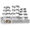 Bakkenmaster Borosilicate Glass Food Storage Containers with Lids, BPA-Free, Airtight and Leak-Proof, Gray, 24PK EMPGFCL24GY - alternate 1