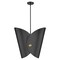 Z-Lite Salone 1 Light Pendant, Matte Black/Matte Black Outer, Gold Inner, 18 In W x 19.5 In H 1951P18-MB - alternate 6