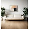 Homeroots 95" Beige Fabric Sofa With Black Legs 606784 - alternate 4