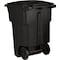 Toter 96 Gal. Black Outdoor Trash Can With Attached Lid & Wheels 79296-R2200 - alternate 5