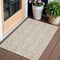 Homeroots 3' X 4' Gray and Ivory Floral Indoor Outdoor Area Rug 527645 - alternate 1
