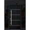 Vdomdoors Steel Door Deux 6083 Black Enamel 2 Sidelight and Transom Window Sidelite Stainless Inserts Entry D DEUX6083EXD-BLK-W12+36+12 x H80+16-RH-I - alternate 1