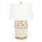 Homeroots 22" White and Gold Mercury Glass Table Lamp With White Cone Shade 528690 - alternate 1