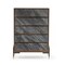 Homeroots 30" Walnut And Grey Manufactured Wood Five Drawer Chest 473087 - alternate 1