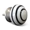 Homeroots Set of Twelve Black And White Ceramic Drawer Pull Knobs, 12PK 358103 - alternate 6