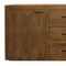 Homeroots 71in Chestnut Distressed Solid Wood Three Drawer Sideboard with Two Doors 612040 - alternate 8