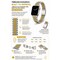 Elegani Steel & Yellow Gold Classic Multi-Link Stainless Steel Band Compatible with Apple Watch 44mm HC5LSB-SYGD-44mm - alternate 4