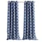 Homeroots 84” Navy Interlock Pattern Window Curtain Panel 473335 - alternate 1