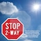 Signmission Stop 2-way, 10 inch X 10 inch, Aluminum Metal Signs, 2PK OC-A-2PACK-10-16 - alternate 6