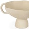Homeroots 11" Beige Cast Aluminum Round Pedestal Centerpiece Bowl With Handles 609352 - alternate 4