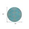 Homeroots 8' Teal Blue And Pink Round Geometric Washable Indoor Outdoor Area Rug 598790 - alternate 7