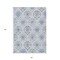 Homeroots 5' X 8' Gray And Denim Blue Medallion Washable Indoor Outdoor Area Rug 587657 - alternate 6