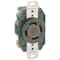 Leviton Flanged Locking Receptacle, L16-30R, 30 A, 480V AC, Three Phase, 3 Pole, Flush Mount, Black 2730 - alternate 1