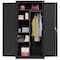 Sandusky Lee Combo Wardrobe Storage Cabinet, 72 in H, 36 in W, 18 in D, Recessed Pull, Keyed, Black, 4 Shelves EACR361872-09 - alternate 5