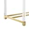 Homeroots 48" Black Clear and Gold Wood Acrylic and Stainless Steel Writing Desk With Two Drawers 543747 - alternate 14