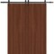 Sartodoors Modern Double Barn Door 72 x 84 inches, BASIC 3001 Walnut Franko, 13FT Rail Track Set, Solid Pane BASIC3001DB-GOFR-7284 - alternate 1