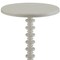 Homeroots 22" White Wood Round Curvy Pedestal End Table 286294 - alternate 6