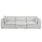 Homeroots 124in Gray Fabric Wood Sofa 641065 - alternate 1