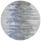 Homeroots 8' Blue Gray And Silver Round Abstract Washable Indoor Outdoor Area Rug 582382 - alternate 8