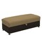 Homeroots 54" Camel Espresso and Silver Chenille And Faux Leather Tufted Storage Ottoman 608922 - alternate 7