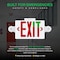 Beyond Led Technology H6 LED Dual Head Exit and Safety Sign Switchable Color Lens Red and Green 5000K 3.6V 1000mAH, 2PK 156791 - alternate 6