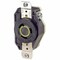Leviton Flanged Locking Receptacle, L5-20R, 20 A, 125V AC, Single Phase, 2 Pole, Flush Mount, Black 2310 - alternate 1