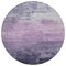 Homeroots 8' Lavender And Lilac Round Striped Washable Indoor Outdoor Area Rug 610897 - alternate 9