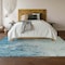 Homeroots 9' X 12' Light Blue And Ivory Abstract Washable Indoor Outdoor Area Rug 643551 - alternate 6