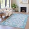 Homeroots 3' X 5' Blue And Silver Patchwork Washable Indoor Outdoor Area Rug 631419 - alternate 8