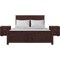 Homeroots Three Piece Espresso Solid Wood Bedroom Set 523715 - alternate 1