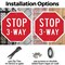 Signmission Stop 3-way, 10 inch X 10 inch, Aluminum Metal Signs, 2PK OC-A-2PACK-10-14 - alternate 4