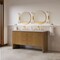 James Martin Vanities Hudson 60" Double Vanity, Honey Oak w/ 3 CM Eternal Jasmine Pearl Silestone Top 435-V60D-HNO-3EJP - alternate 7