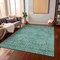 Homeroots 3' X 5' Teal Blue Geometric Washable Indoor Outdoor Area Rug 607506 - alternate 8