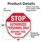 Signmission Stop Authorized Personnel Only Beyo, 18 Inch X 18 Inch, Vinyl Decal OC-D-18-179 - alternate 4