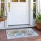 Homeroots 2' X 3' Blue Gold and Gray Faux Bois Washable Non Skid Indoor Outdoor Area Rug 564401 - alternate 9